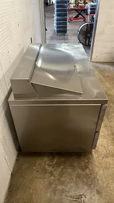 Used Continental Used 68" Continental Ref RA68N18M Refrigerated Sandwich Prep Table 115V - STS Food Prep Tables Illinois US | Falcon Restaurant Supply #1373544