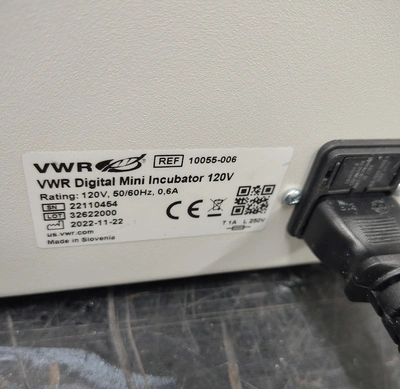 Used VWR VWR DIGITAL MINI INCUBATOR (CAT. NO. 10055-006) Incubators California US | Biotech Equipment Sales #1464511