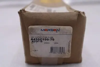 Mersen Electrical Power Medium Voltage Fuse A430C100-70 New Open Box Stock #3625