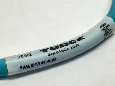 RJ45S RJ45S 441-0.3M | Turck  Industrial Ethernet Cable 0.3m U-03681 - Used