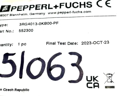 NEW PEPPERL+FUCHS 552300 INDUCTIVE SENSOR 3RG4013-0KB00-PF