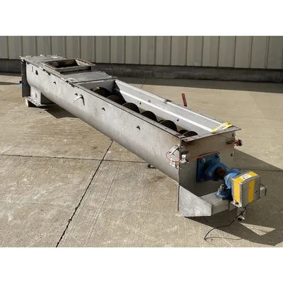 Used 16" dia. X 11'-6" Industrial Screw Auger Conveyor