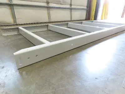 Hytrol HPS 37"W Conveyor Leg 102" Top Section Extension No Brackets WHITE