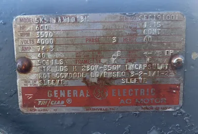 USED GENERAL ELECTRIC 600 HP