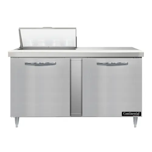 Continental D60N8 60" Designer Line Sandwich/salad Prep Table W/ Refrigerated Base, 115v