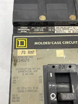 Used SQUARE D SQUARE D FA34070 Misc Electrical & Power Parts | ND Industrial Surplus #1216263