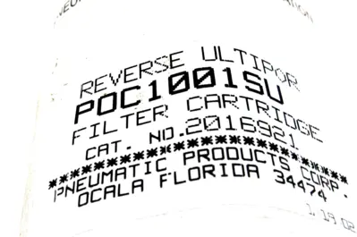 NEW PNEUMATIC PRODUCTS POC1001SU FILTER CARTRIDGE