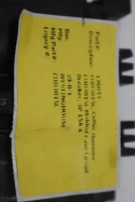 WESTINGHOUSE EHB3015L 3 POLE 15 AMP 15A  480V CIRCUIT BREAKER STK CC244