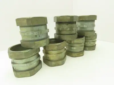 3-1/2" EMT Conduent Compression Connector Rigid IMC Die Cast Lot of 7