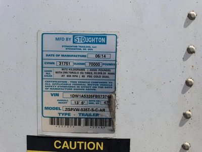 Used 2015 STOUGHTON _UNKNOWN_ Box Trailers Indiana US | Miedema Asset Management Group #1414411
