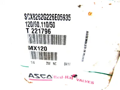 NEW ASCO SCX8262G226E05935 SOLENOID VALVE