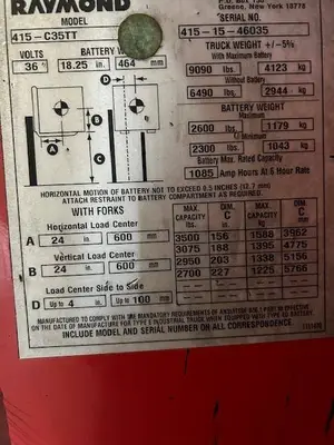 Used RAYMOND 415C35TT 3-Wheel Stand up Electric Counterbalance Forklifts Illinois US | Somerset Equipment Sales #1546194