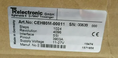 NEW T&R ELECTRONIC CEH80M-00011 ROTARY ENCODER CEH80M00011