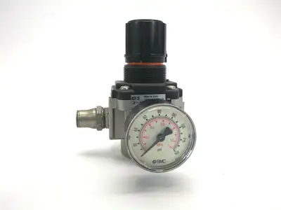 Used SMC Regulator, Pneumatic with Gauge Air Pressure Regulators Michigan US | Maverick Industrial Sales #1394758