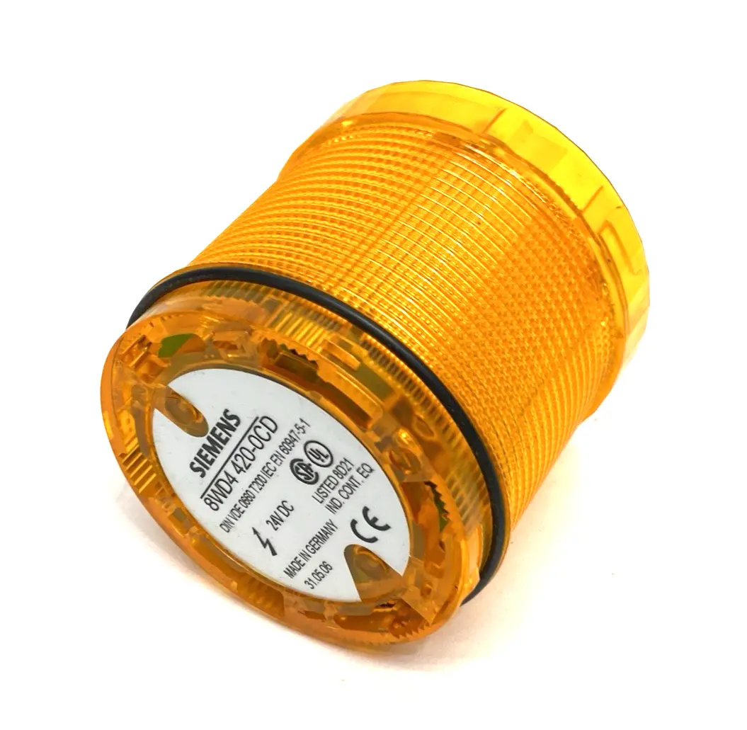 New | in-Stock Siemens SIRIUS Single-Flash Light Element, Yellow/Amber 24VDC Light Source Equipment Michigan US | Maverick Industrial Sales #1402139