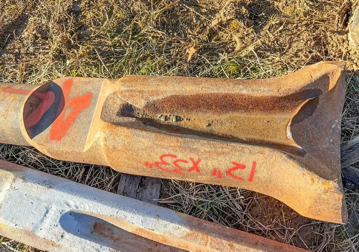 Used AFTERMARKET 12" DIAMETER X 33" LENGTH CABLE TOOL DRILLING CHISEL BIT Construction Equipment Parts Pennsylvania US | East West Machinery & Drilling #1417989