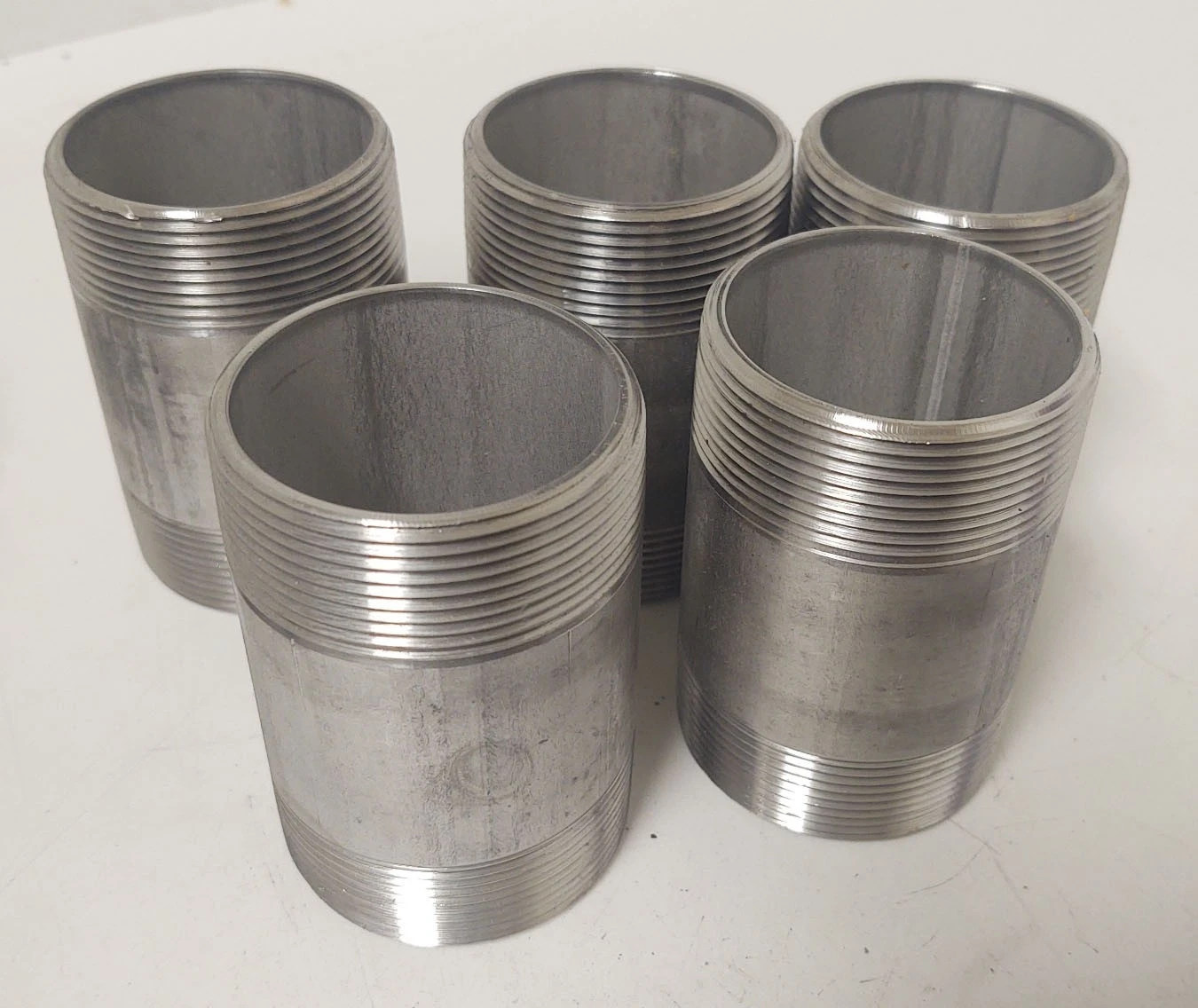 🔥(QTY 5) Merit Brass USA 2"x3-1/2" 316L Stainless Steel Pipe Nipple Sch 40 NPT
