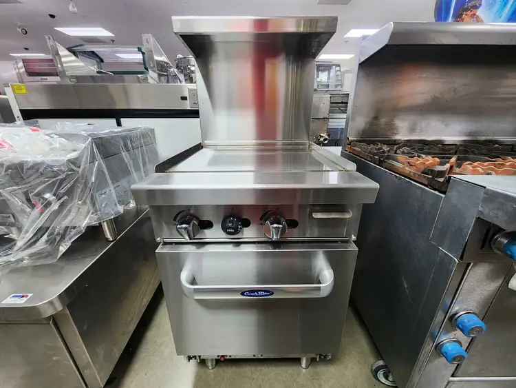 New | in-Stock Atosa New Atosa AGR-24G CookRite 24" Gas Flat Top Griddle Range w/ Oven & 3/4" Thick Plate Commercial Ranges Illinois US | Falcon Restaurant Supply #1376581
