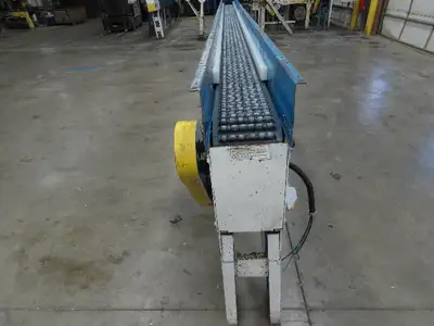 New London Engineering 8"x 20' Plastic Roller Belt Accumulating Conveyor 460V