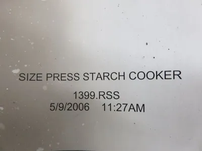 Size Press Starch Cooker Control Box