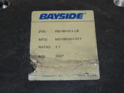 Bayside RB180-001-LB Right Angle Precision Gearhead Gear Box 1:1 Ratio