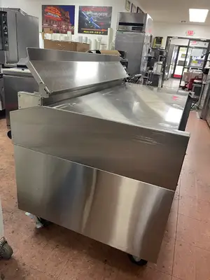 Used Randell Used Randell 60" Stainless Equipment Stand with Refrigerated Cold Rail and Heated Shelf 120V Food Prep Tables Illinois US | Falcon Restaurant Supply #1375915