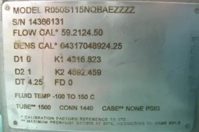 USED Micro Motion R050 S115NQBAEZZZZ