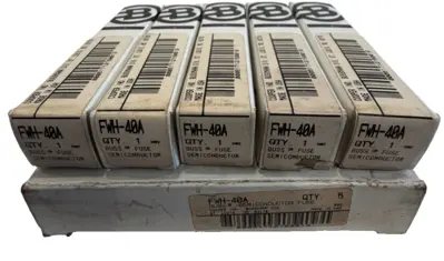 NEW LOT OF 5 BUSSMANN FWH-40A FUSES YSES FWH40A