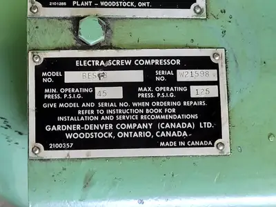 Used GARDNER-DENVER BESFB Air Compressors (Misc) British Columbia CA | Lenmark #270949