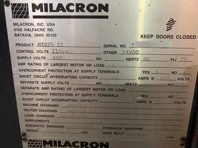 USED 2000 MILACRON,  CINCINNATI MILACRON MT225-15
