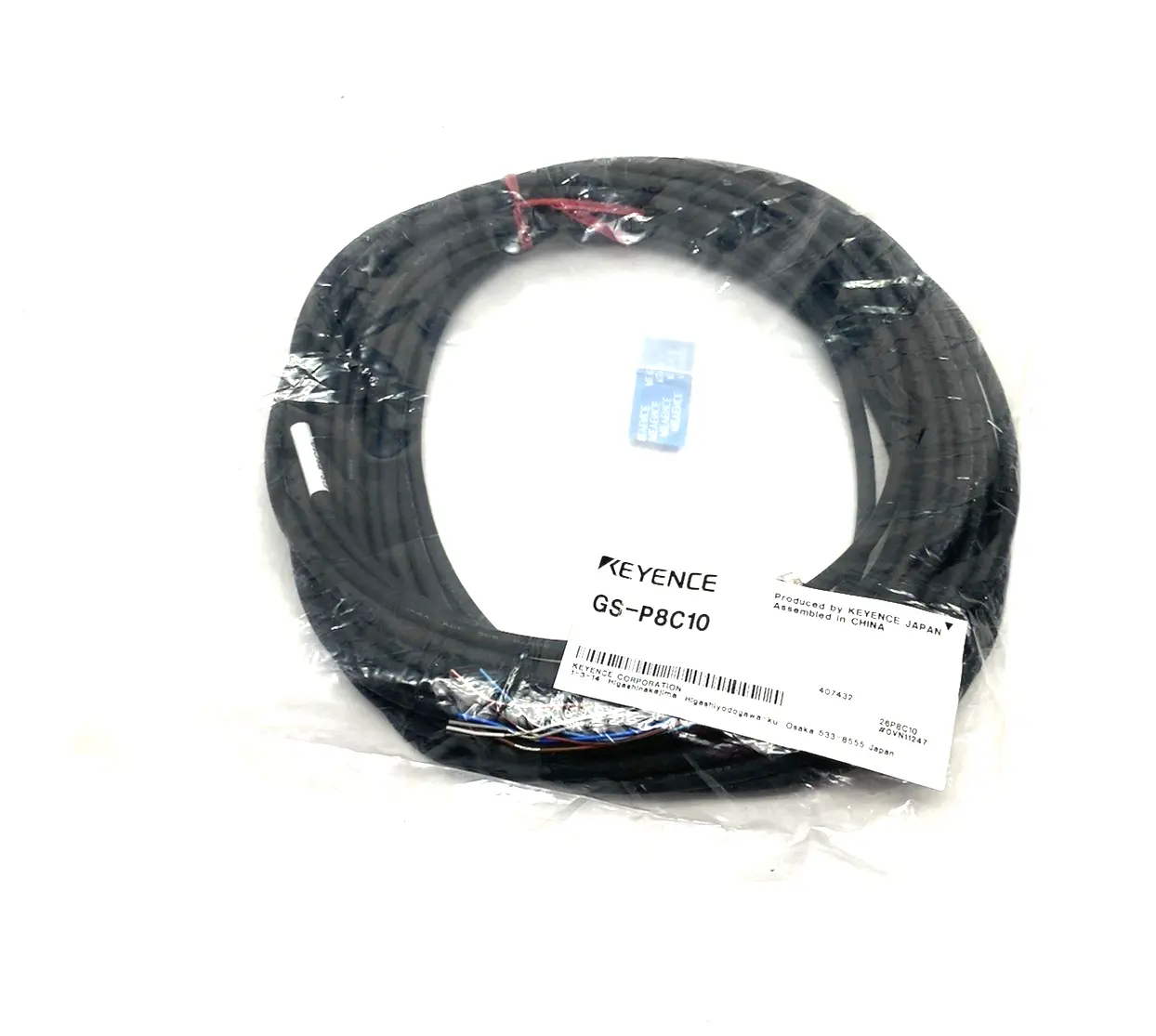NEW KEYENCE STANDARD M12 CONNECTOR TYPE CABLE 8-PIN 10M