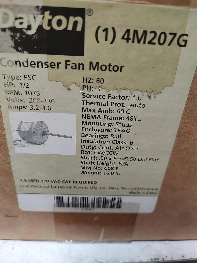 New | in-Stock Dayton 4M207G Fan & Blower Parts Kentucky US | Edwards Industrial Repair #1329007