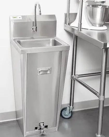Hands Free Hand Sink with Pedestal Base