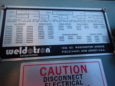 Used WELDOTRON 7112 Shrink Tunnels Ohio US | HGR 24 #927750