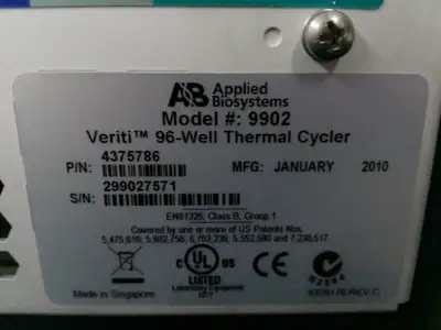 Applied Biosystems Model 9902 Veriti 96-Well PCR Thermal Cycler