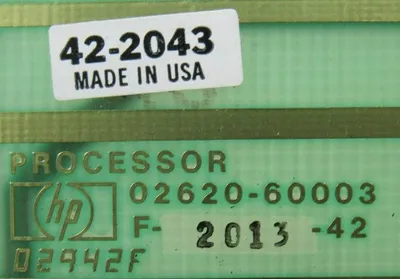 NEW HEWLETT PACKARD 02620-60003 PROCESSOR BOARD 0262060003