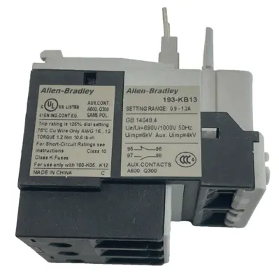 LOT OF 4 ALLEN BRADLEY 193-KB13 OVERLOAD RELAY SER. A 193KB13 NEW, SURPLUS