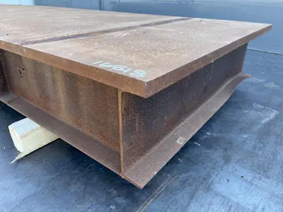 150" X 50" x 13.5"  HEAVY DUTY STEEL LAYOUT TABLE: STOCK #16818