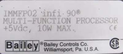 USED BAILEY IMMFPO2 MULTI-FUNCTION PROCESSOR MODULE