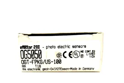 NEW IFM EFECTOR OGT-FPKG/US100 PHOTOELECTRIC SENSOR OG5050 OGTFPKGUS100
