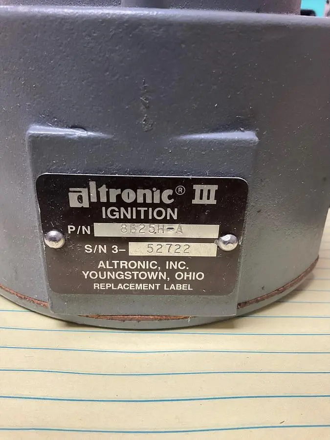 Altronic iii Ignition PN: 8B25H-A