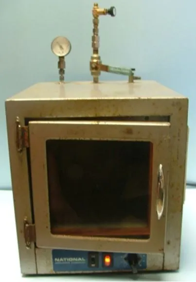 Used _UNKNOWN_ OV-18A SERIAL: 18A709 BOM# H9-00009 TEMP RANGE: 38C-288C/550F Lab Vacuum Ovens Texas US | Bamko Surplus Process Equipment #938325
