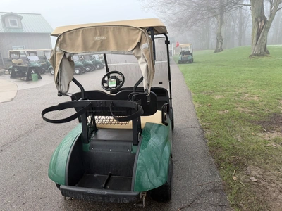 (1) 2017 E-Z-Go golf cart with a Kawasaki gas engine, model 625111G01, includes canopy, ball cover, ...
