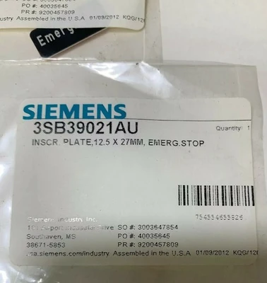 NEW Siemens 3SB3902-1AU