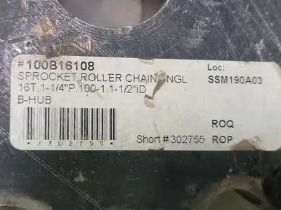 Roller Chain Sprocket No. 100B16108