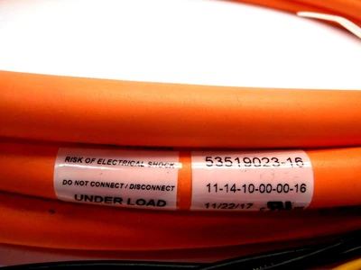USED LAPP OLFLEX 8 WIRE CONTROL PLC CABLE, ORANGE SHIELD