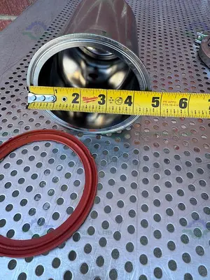USED SARTORIUS 7P010QY25SCPGCLB STAINLESS STEEL FILTER HOUSING W/ FILTER