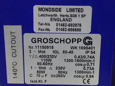 Used GROSCHOPP WK1695401 Motors (misc) Ohio US | HGR 24 #734807