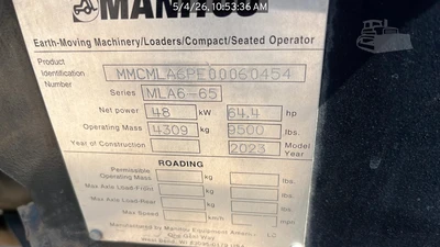 Used 2023 MANITOU MLA6-65 H-Z Wheel Loaders Texas US | National Equipment Dealers #1422389