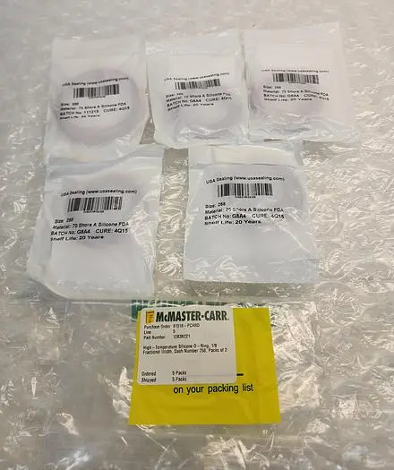 SILICON O RINGS 70 SHORE SIZE 258